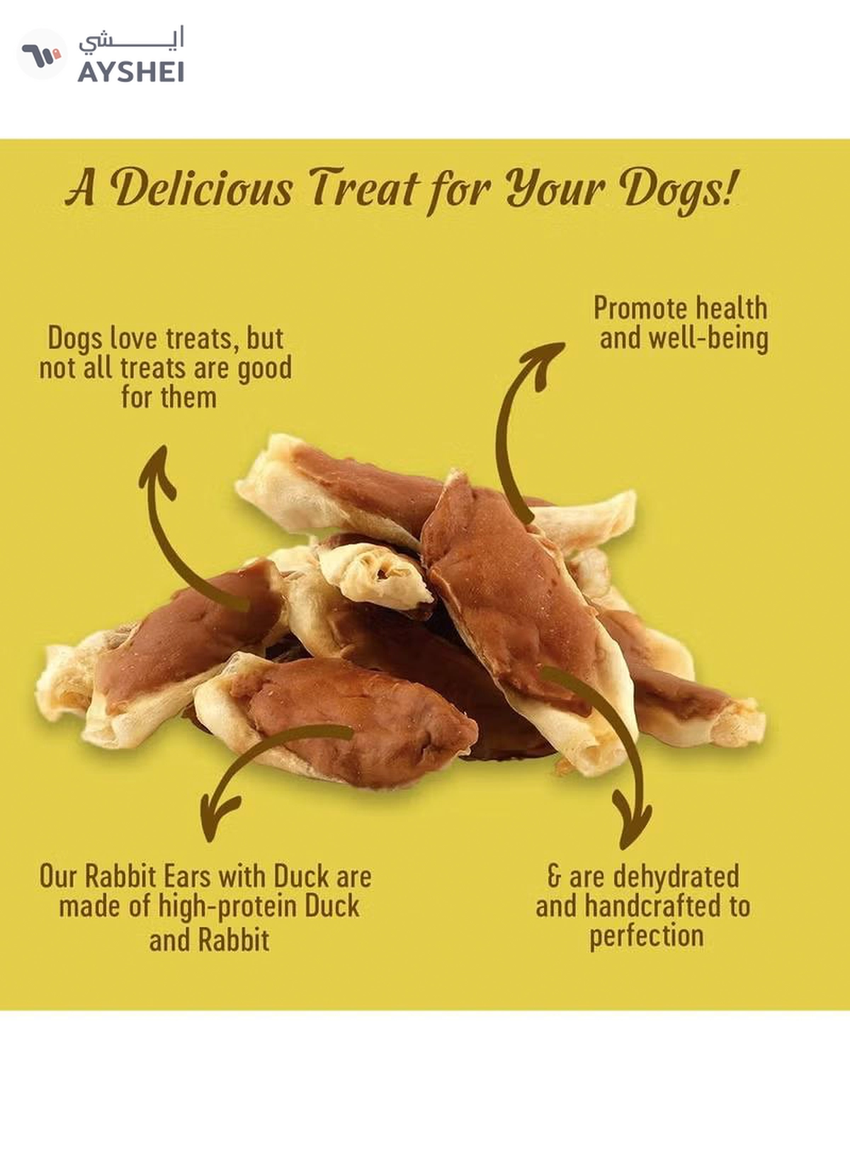 Dog Fest Rabbit Ears With Duck for Adult Dogs,Dog Treats - 90g-2-2