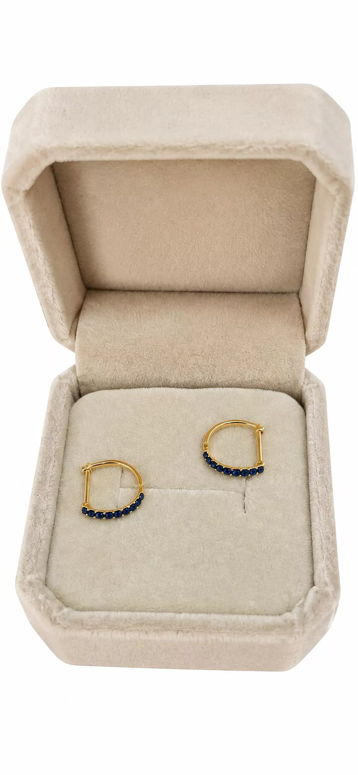 18K Yellow Gold Natural Diamond Earrings – 0.10 Carat Round Brilliant Cut Fancy Blue Diamonds – Fine Jewelry for Women – Pair