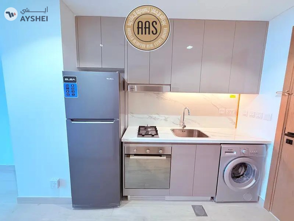 Chiller free brand new studio with kitchen appliances in Al furjan Dubai-8-8
