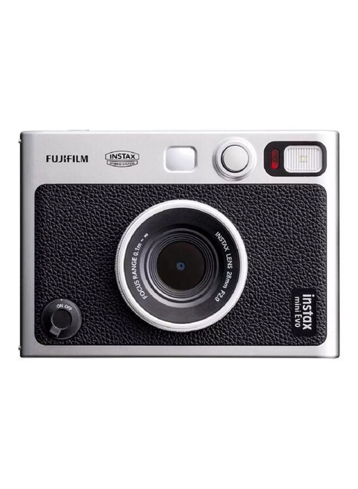 Instax Mini EVO Hybrid Instant Camera – Black (USB-C) | Instant Print with Digital Preview, Creative Modes & Built-In Selfie Mirror