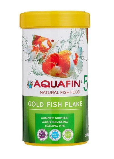 AQUAFIN Professional Goldfish Flake 500ml Natural Colour Enhancing Staple Food for Aquarium Fish-0