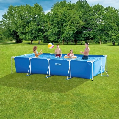 Intex Rectangular Frame Above Ground Swimming Pool-0