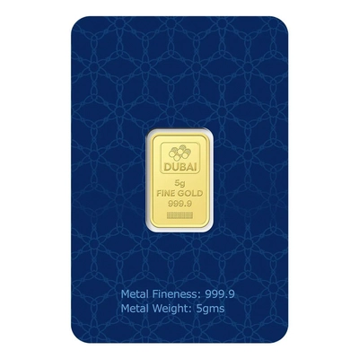 Dubai Gold 5 Grams Pure 999.9 Fine Gold Bar-2