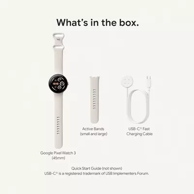Google Pixel Watch 3 (45mm) - Android Smartwatch with Heart Rate Tracking, Advanced Running from Fitbit, Fitness Insights-1