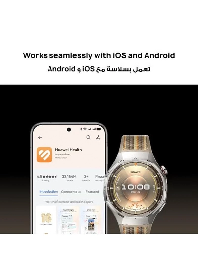 Huawei WATCH GT 6 Pro 46mm Smart Watch, 1.47'' Display, up to 21 days battery life, Compatible with iOS & Android, ECG Analysis, Health Monitor, Black with Free Extra APP Benefits Black-4