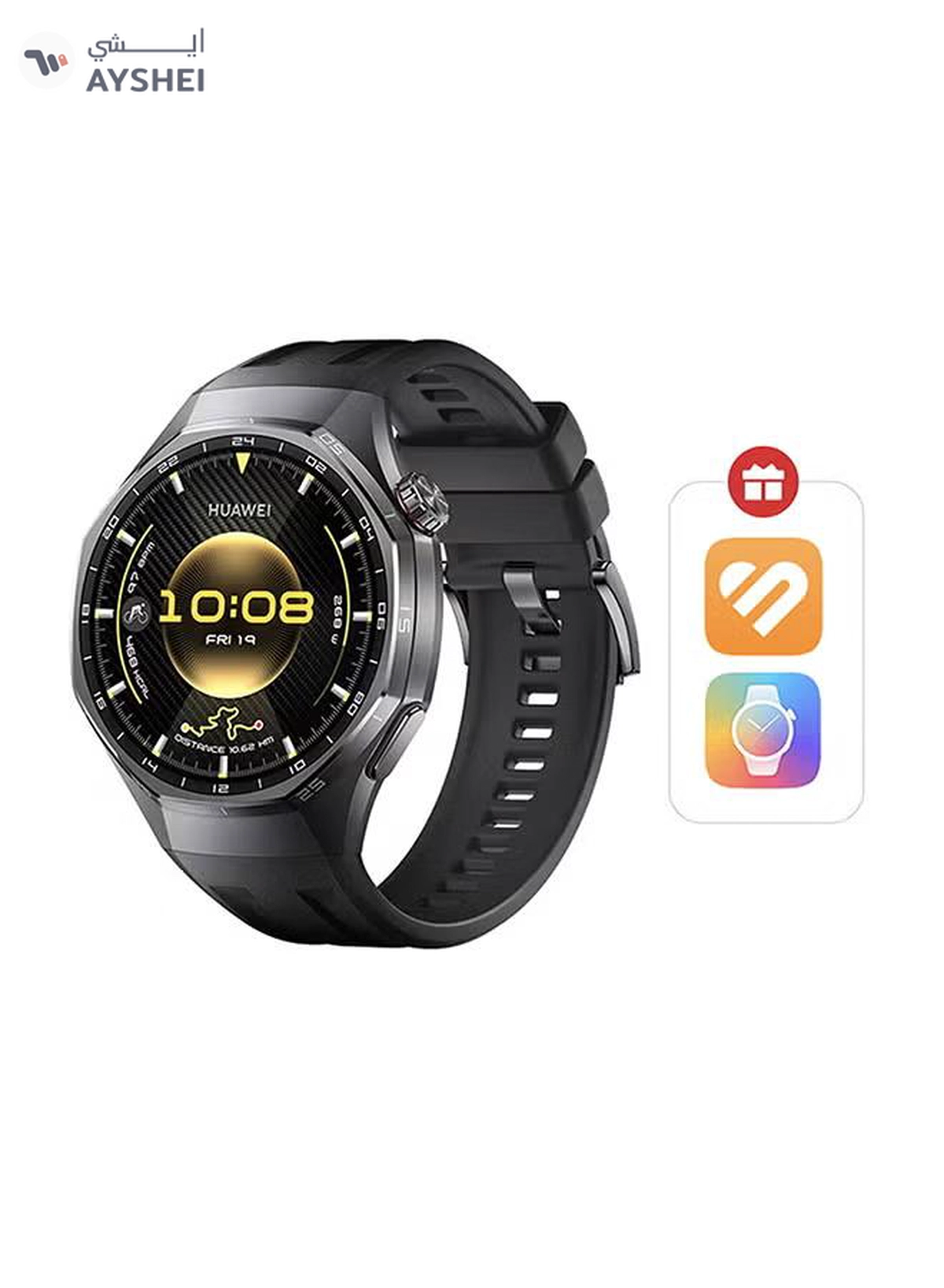 Huawei WATCH GT 6 Pro 46mm Smart Watch, 1.47'' Display, up to 21 days battery life, Compatible with iOS & Android, ECG Analysis, Health Monitor, Black with Free Extra APP Benefits Black-0-0