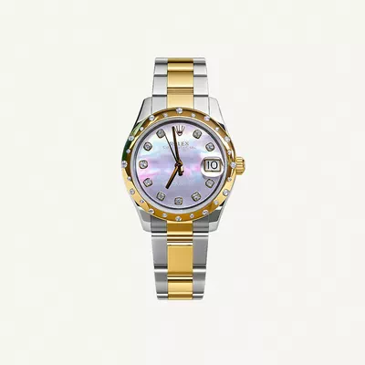 Rolex Datejust Mother of Pearl Diamond Dial 31mm with Oyster Bracelet | Condition: Like new & unworn | Year of production 2021 | Original box | Original papers-0