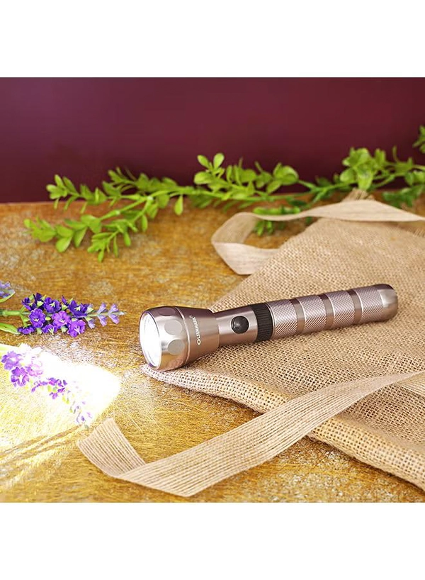 Olsenmark Rechargeable LED Flashlight Silver/Black