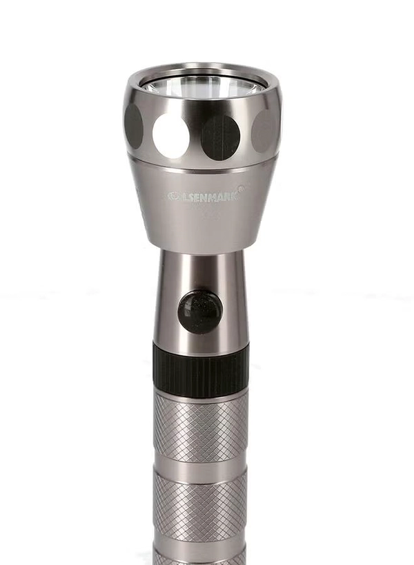 Olsenmark Rechargeable LED Flashlight Silver/Black