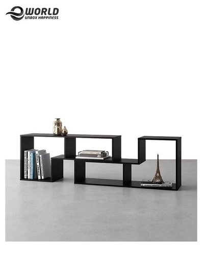 Eworld Modern TV Media Bench with Open Shelves Living Room Shelf for Home Decor Book Shelf Game -0