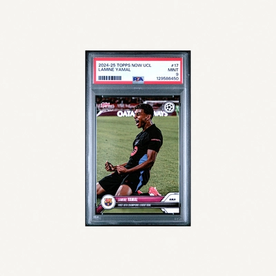 2024–25 Topps NOW UEFA Champions League #17 featuring Lamine Yamal-0