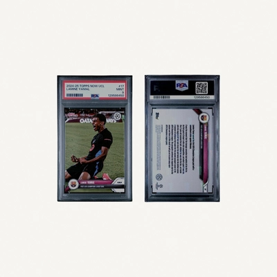 2024–25 Topps NOW UEFA Champions League #17 featuring Lamine Yamal-1