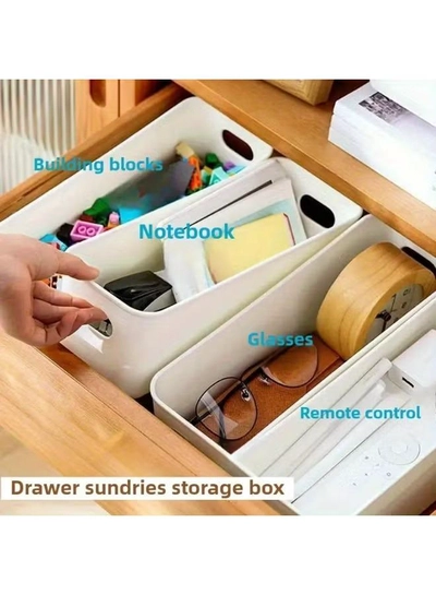 Eworld 12 Pieces Stackable Plastic Drawer Organizers with Handles-6