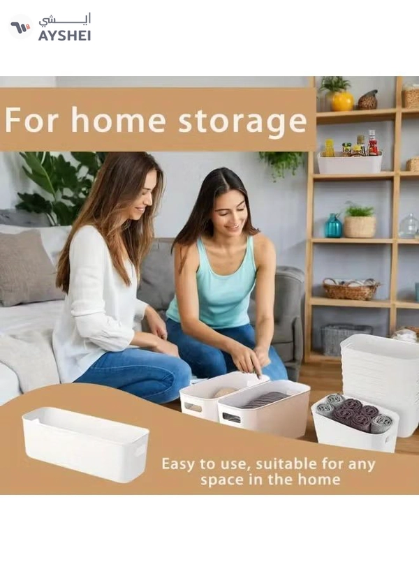 Eworld 12 Pieces Stackable Plastic Drawer Organizers with Handles