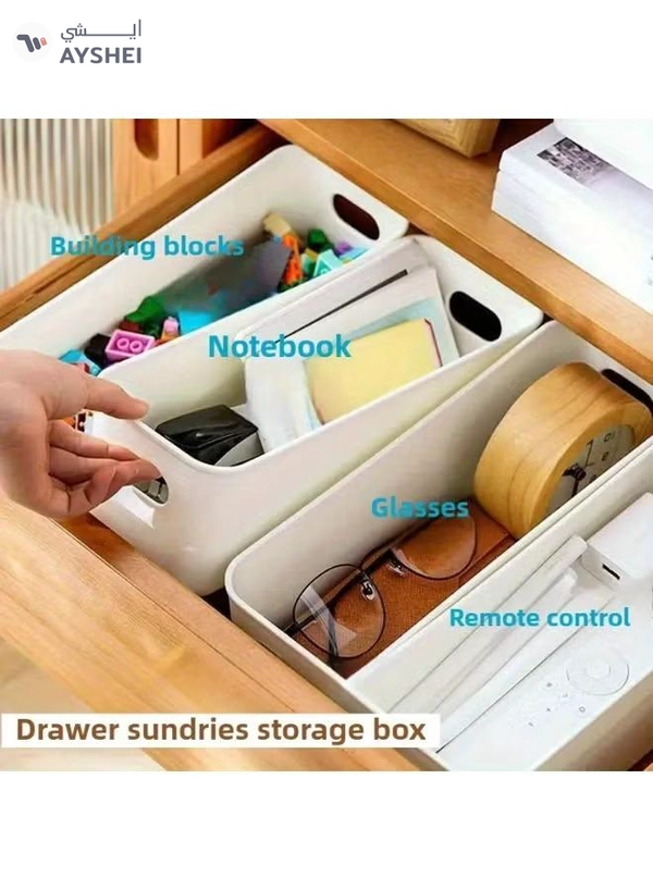 Eworld 12 Pieces Stackable Plastic Drawer Organizers with Handles
