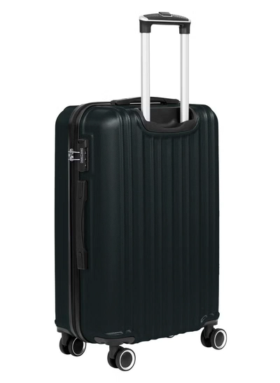 PARAJOHN Medium 24-Inch ABS Lightweight Hardshell Luggage Trolley | carrying 20kg 4-Wheel Spinner Suitcase Army green-1