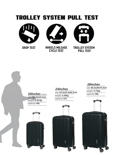 PARAJOHN Medium 24-Inch ABS Lightweight Hardshell Luggage Trolley | carrying 20kg 4-Wheel Spinner Suitcase Army green-2