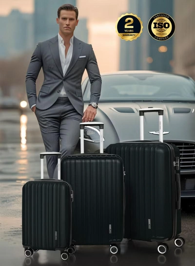 PARAJOHN Medium 24-Inch ABS Lightweight Hardshell Luggage Trolley | carrying 20kg 4-Wheel Spinner Suitcase Army green-4