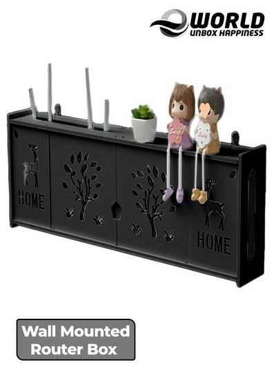 Eworld Stylish Wall-Mounted Router Rack for Wi-Fi Router-0