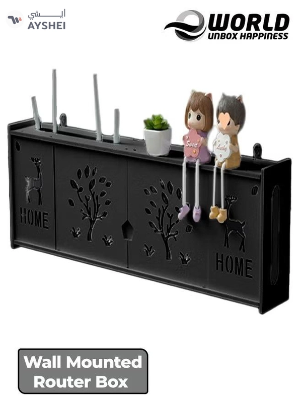 Eworld Stylish Wall-Mounted Router Rack for Wi-Fi Router