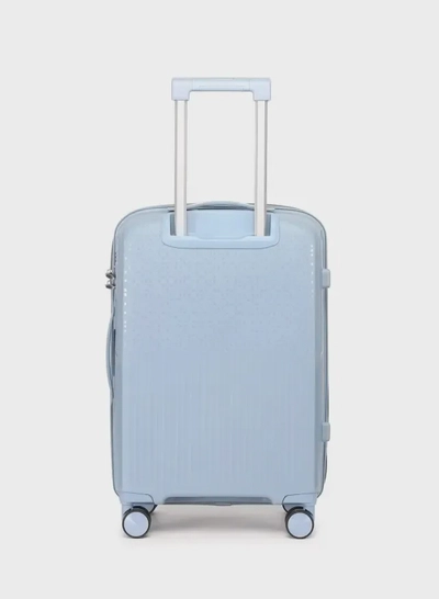 British Tourister 3 Piece Polyproplene Hard Side Spiner Luggage Trolley Set 20/24/28 Inch - Grey Blue-1