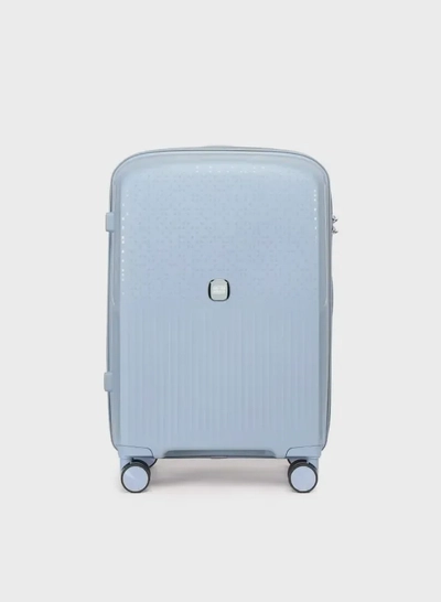 British Tourister 3 Piece Polyproplene Hard Side Spiner Luggage Trolley Set 20/24/28 Inch - Grey Blue-5