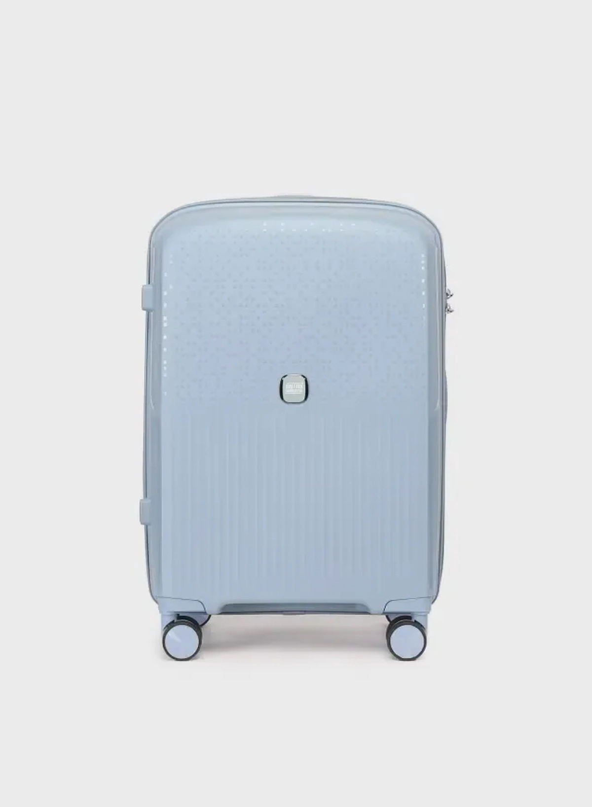 British Tourister 3 Piece Polyproplene Hard Side Spiner Luggage Trolley Set 20/24/28 Inch - Grey Blue-5-5