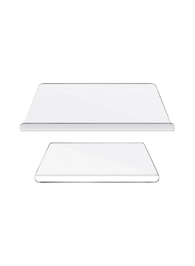 Eworld Set of 2 Non-Slip Clear Acrylic Cutting Boards with Lip for Kitchen Countertop-1