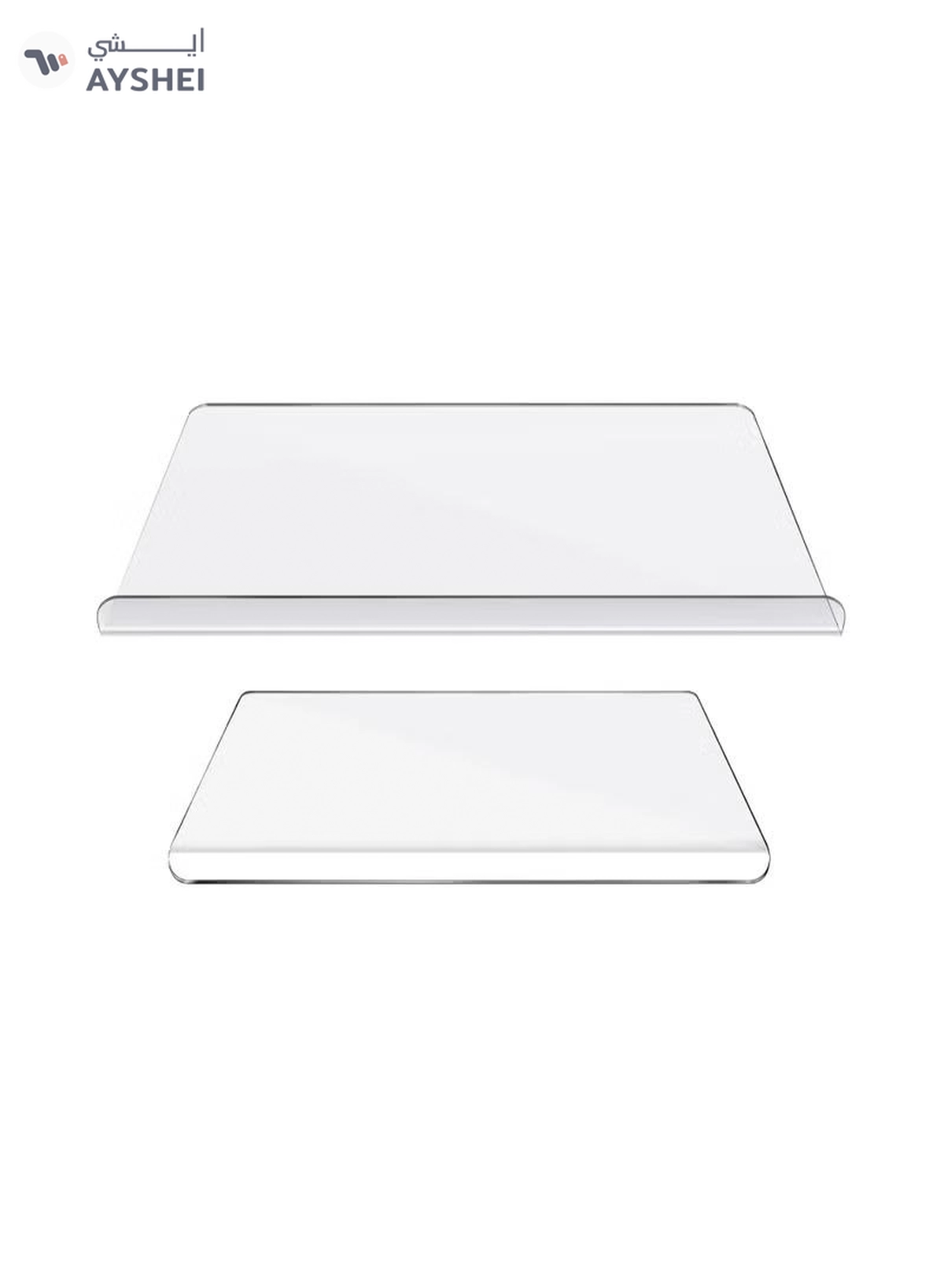 Eworld Set of 2 Non-Slip Clear Acrylic Cutting Boards with Lip for Kitchen Countertop-1-1
