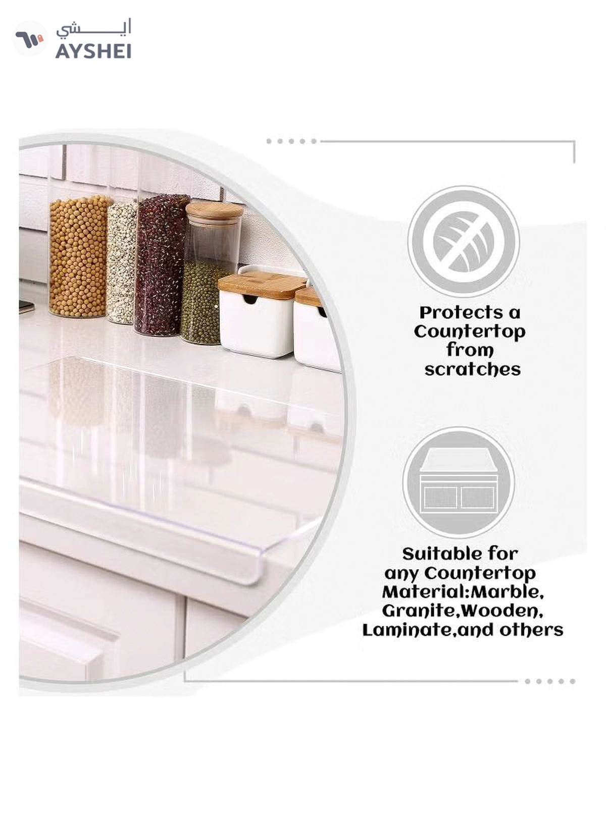 Eworld Set of 2 Non-Slip Clear Acrylic Cutting Boards with Lip for Kitchen Countertop-2-2