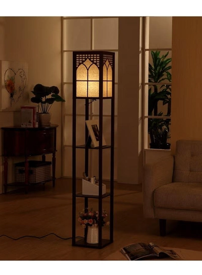 NKX Nordic Modern Bedroom linen cover Standing Floor vertical lamp With 9W bulb-3