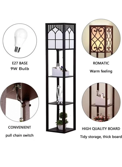 NKX Nordic Modern Bedroom linen cover Standing Floor vertical lamp With 9W bulb-1