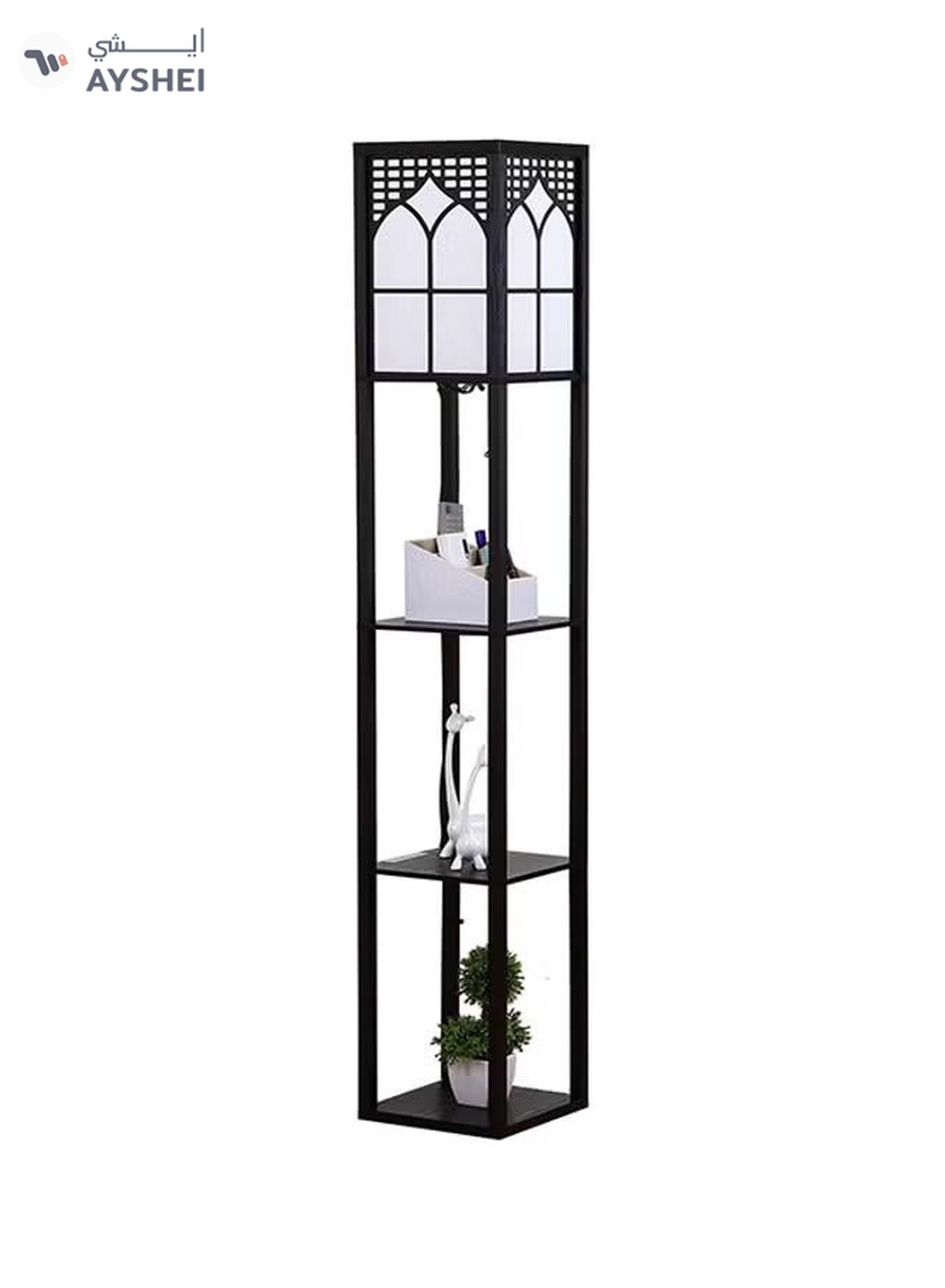 NKX Nordic Modern Bedroom linen cover Standing Floor vertical lamp With 9W bulb-2-2