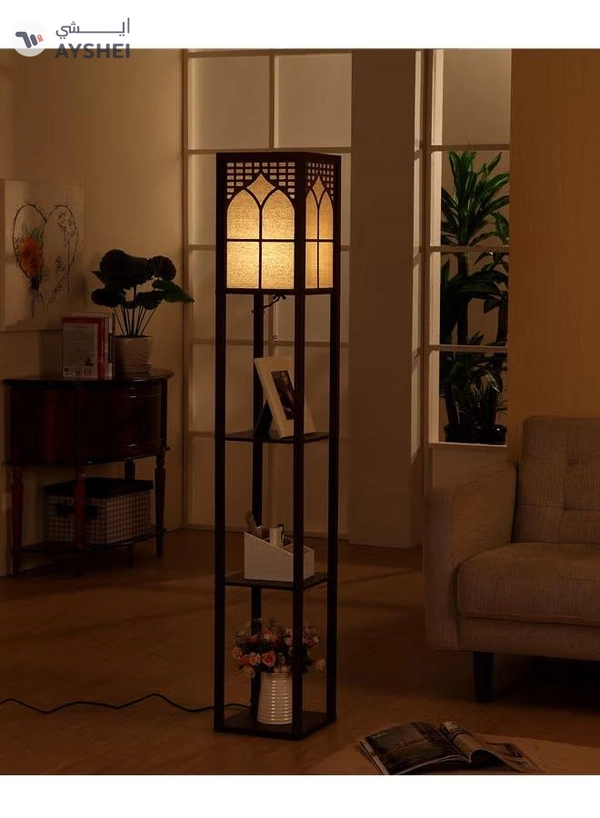 NKX Nordic Modern Bedroom linen cover Standing Floor vertical lamp With 9W bulb