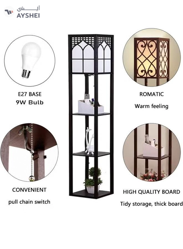 NKX Nordic Modern Bedroom linen cover Standing Floor vertical lamp With 9W bulb