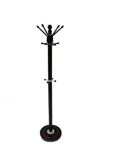 Living Standing Coat Rack Hanger Dark Brown 165x15cm-0