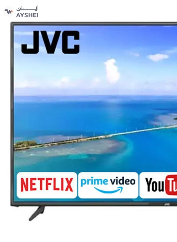 JVC 65 Inch Edgeless 4K UHD Android 13 Smart TV With Web Browser, Dolby Audio LT-65N675 Black