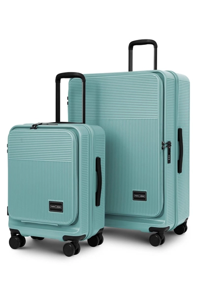PARAJOHN FRONTARA Series Set of 2 Luggage| Small 10KG & Large 30KG ABS+Polycarbonate 8 Wheel Trolley Hardsided Travel Suitcase - LIGHT GREEN-0