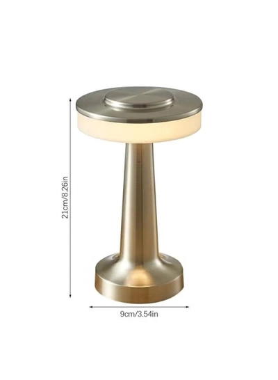 Yuwell Portable Led Table Lamp With 3 Light Color Modes With Touch Sensor 3-Levels Brightness Desk Lamp For Room Party And Restaurant Decor Silver-1