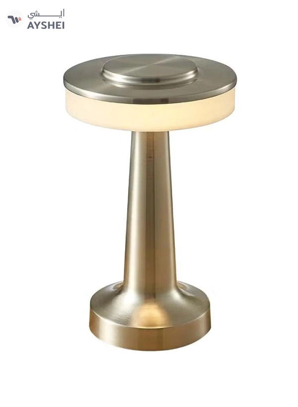 Yuwell Portable Led Table Lamp With 3 Light Color Modes With Touch Sensor 3-Levels Brightness Desk Lamp For Room Party And Restaurant Decor Silver