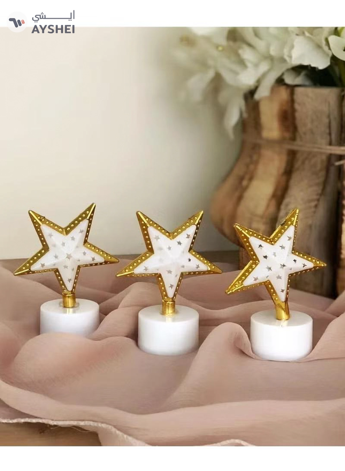 Yuwell Pack Of 6 Pcs Star Shape Mini Portable Night Light And Table Decor Lamp For Ramadan Light For Eid And Ramadan Decoration-1-1