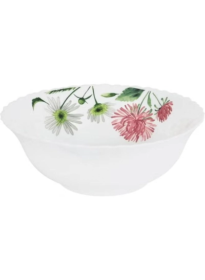 Delcasa DC3383 Opalware Dinner 40-Pieces Set, White/Pink-3