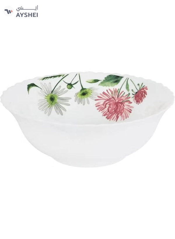 Delcasa DC3383 Opalware Dinner 40-Pieces Set, White/Pink