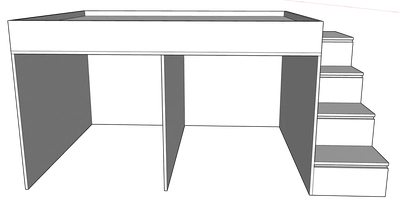 MAGA Storage Loft Bed, Custom Made-1