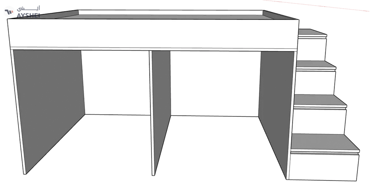 MAGA Storage Loft Bed, Custom Made-1-1