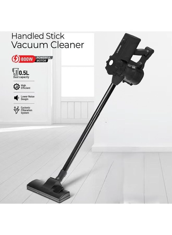 Olsenmark Handheld Stick Vacuum Cleaner With Dust Bag Capacity, Low Noise 0.5 L 800 W OMVC1857 Black