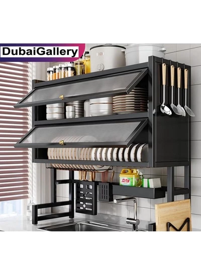 DubaiGallery 3 LayerStainless Steel Kitchen Rack Dish Organizer Drying Rack Above Sink Drain Rack Kitchen Storage Countertop Utensil Holder-0