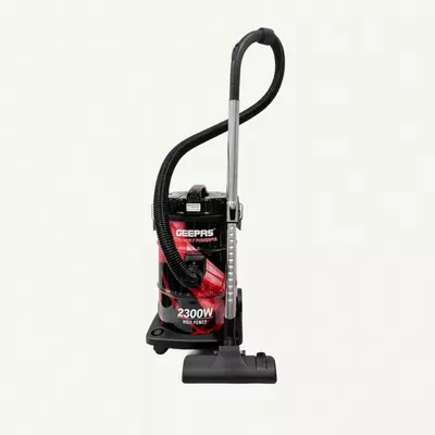 GEEPAS Drum Vacuum Cleaner With 25 L Dust Bag Capacity/Dry And Blow Function/Adjustable Suction Power And Multi-Filtration System/Dust Full Indicator & Perfect For Home, Apartments, Offices & Malls 25 L 2400 W GVC2598R Grey/Black-0