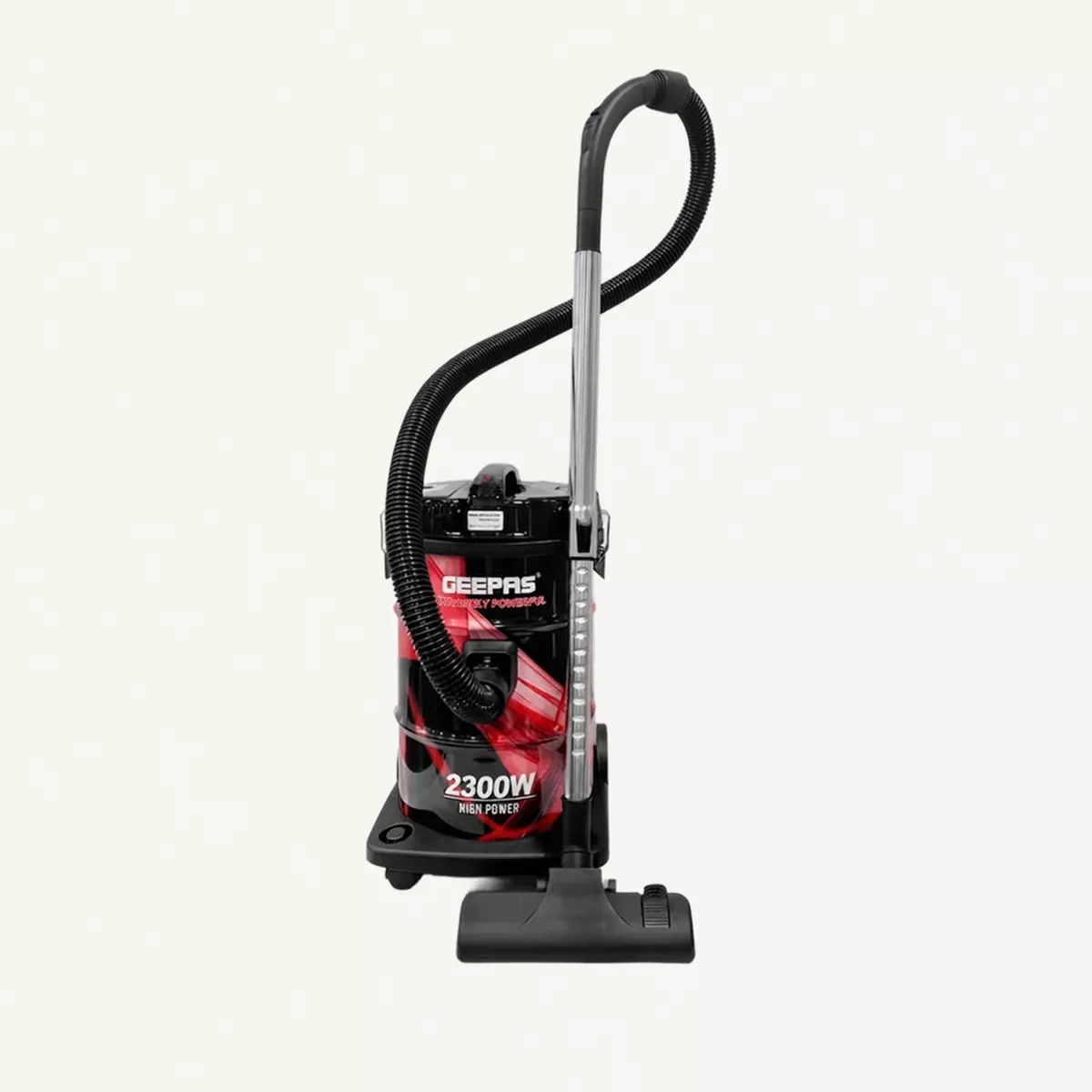 GEEPAS Drum Vacuum Cleaner With 25 L Dust Bag Capacity/Dry And Blow Function/Adjustable Suction Power And Multi-Filtration System/Dust Full Indicator & Perfect For Home, Apartments, Offices & Malls 25 L 2400 W GVC2598R Grey/Black