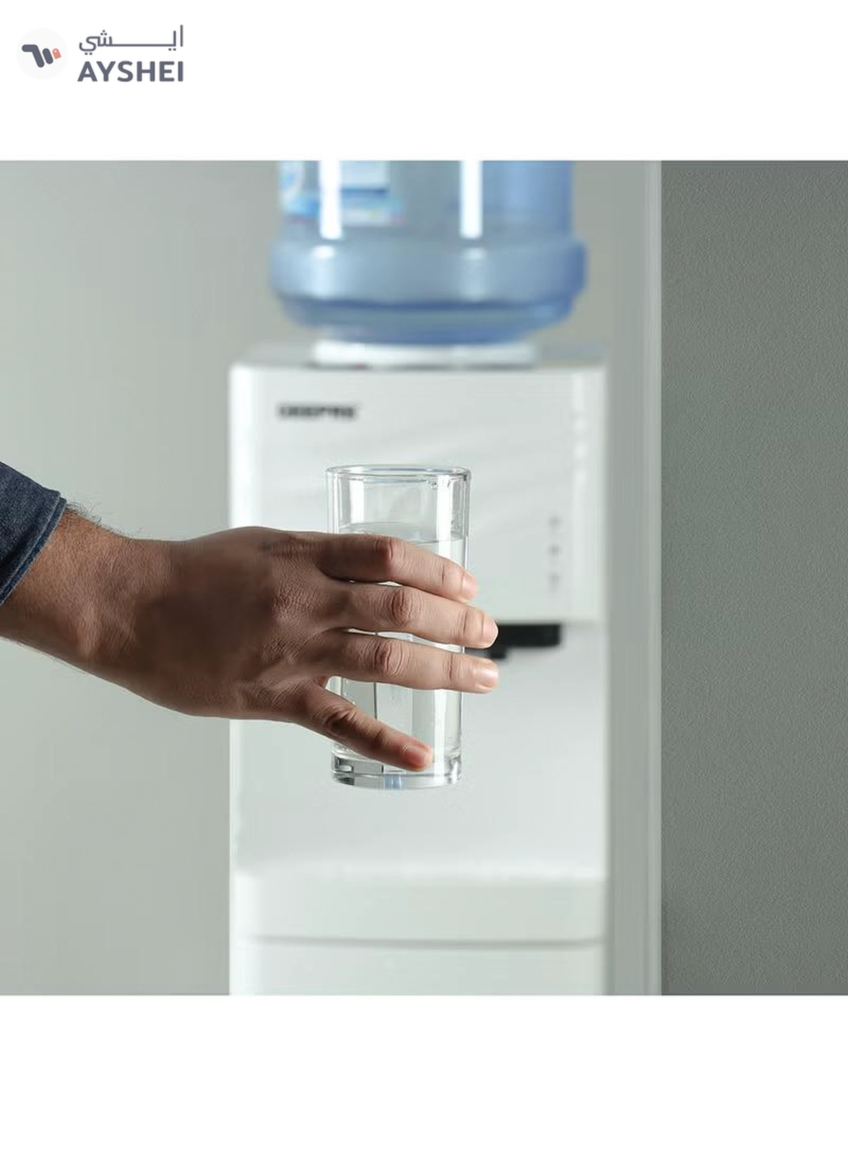 GEEPAS Water Dispenser with Refrigerator| Stainless Steel Water Tank with Compressor Cooling and 3 Taps, Hot, Normal and Cold| Equipped with Child Safety Button| Perfect for Home and Office| 2 Years Warranty GWD8355 White-3-3
